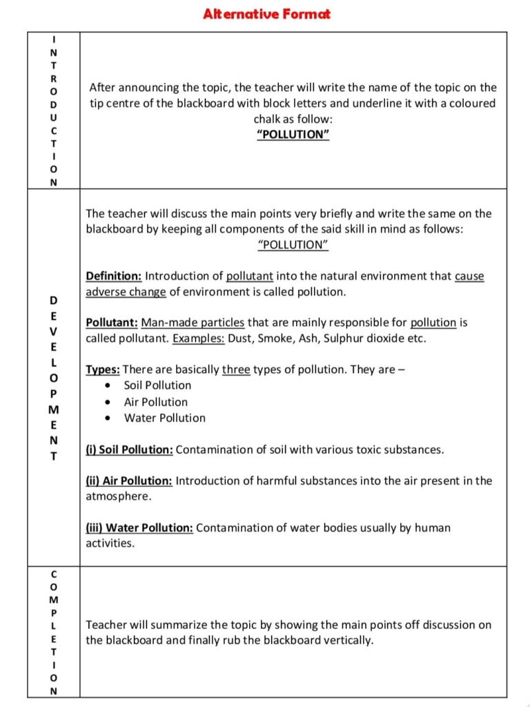 social science blackboard skill model micro plan