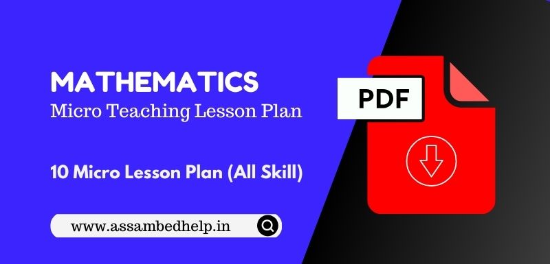 PDF - Mathematics Lesson Plans For Micro-Teaching. free sample B.Ed. Micro-Teaching lesson Plan for Mtahs